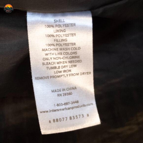 Dip Quilted Puffer Jacket Olive Green Trench Full-Zip Hooded Gorpcore Women's XL - Picture 12 of 12